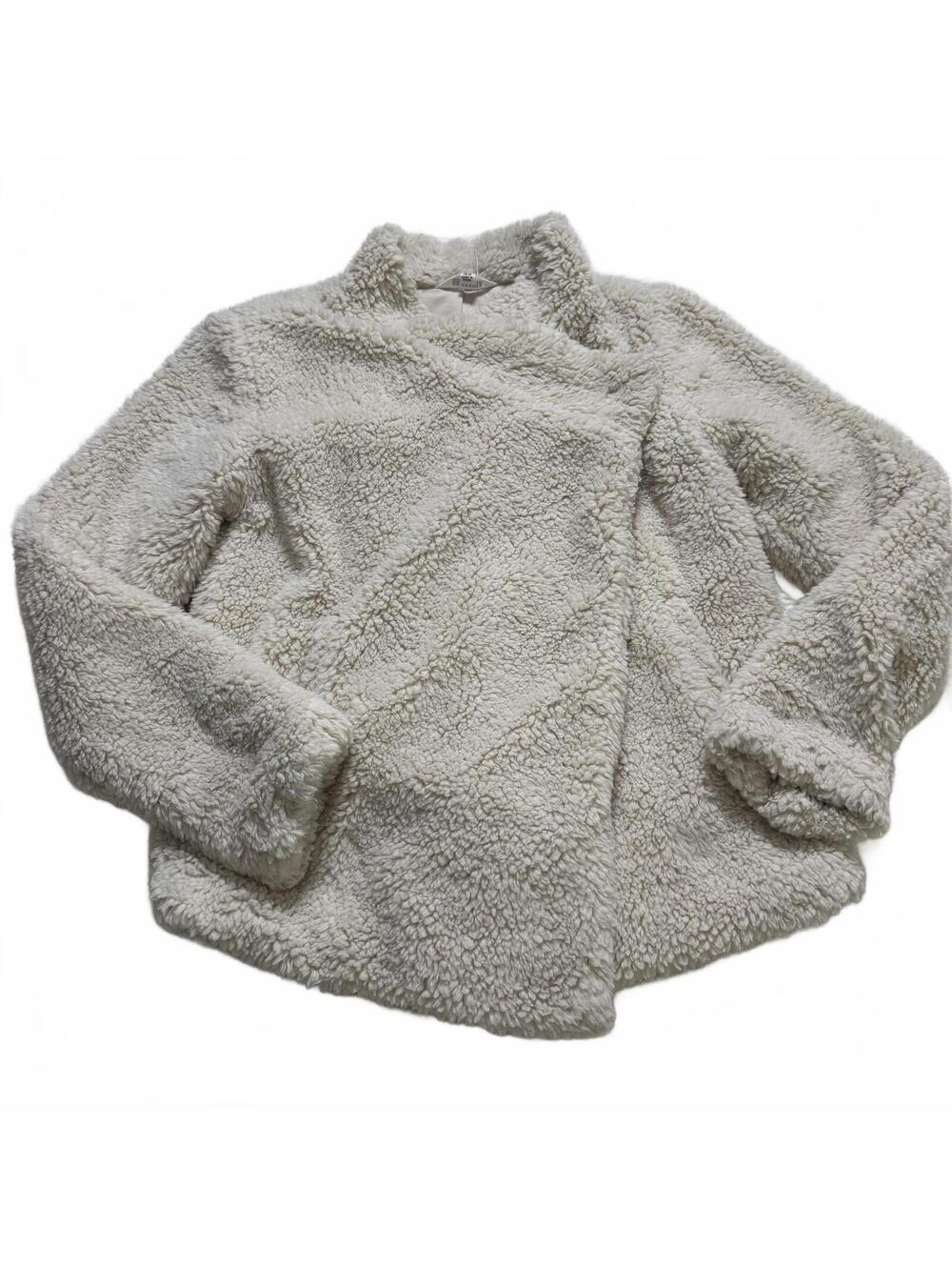 BB DAKOTA Faux Shearling Off white Asymmetrical Fleece SZ XS Cabin‎ Core